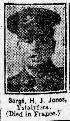 Henry John Jones photograph in The Cambrian Daily Leader of 20th July 1918