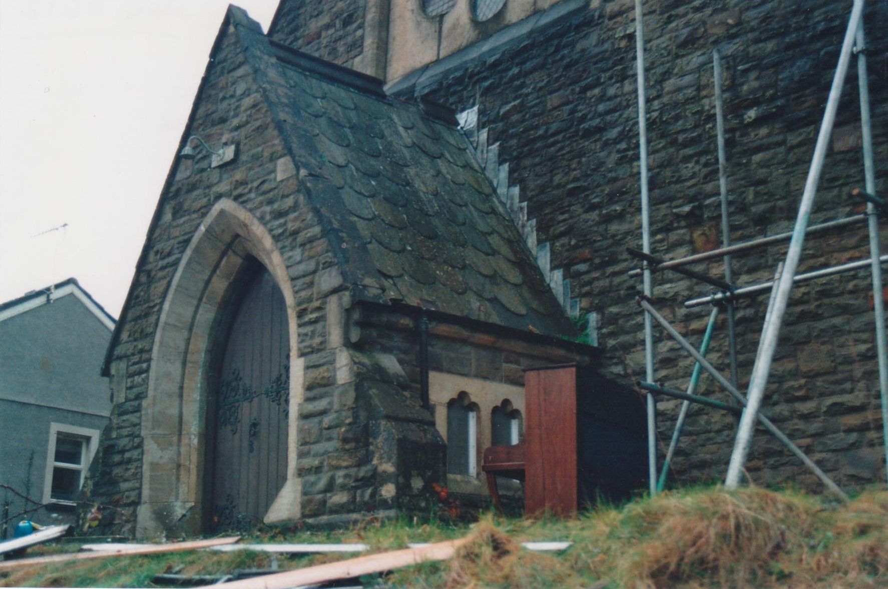 The piano cast out and abandoned from the English Congregational Church, Ystalyfera